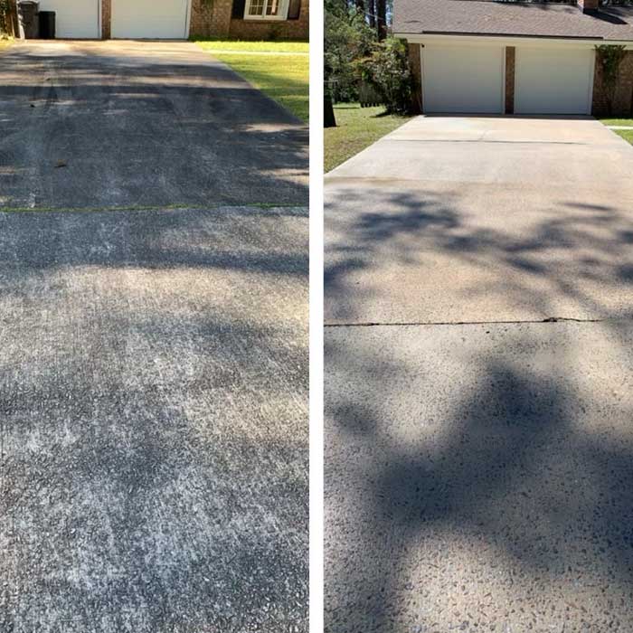 Before And After Concrete Cleaning